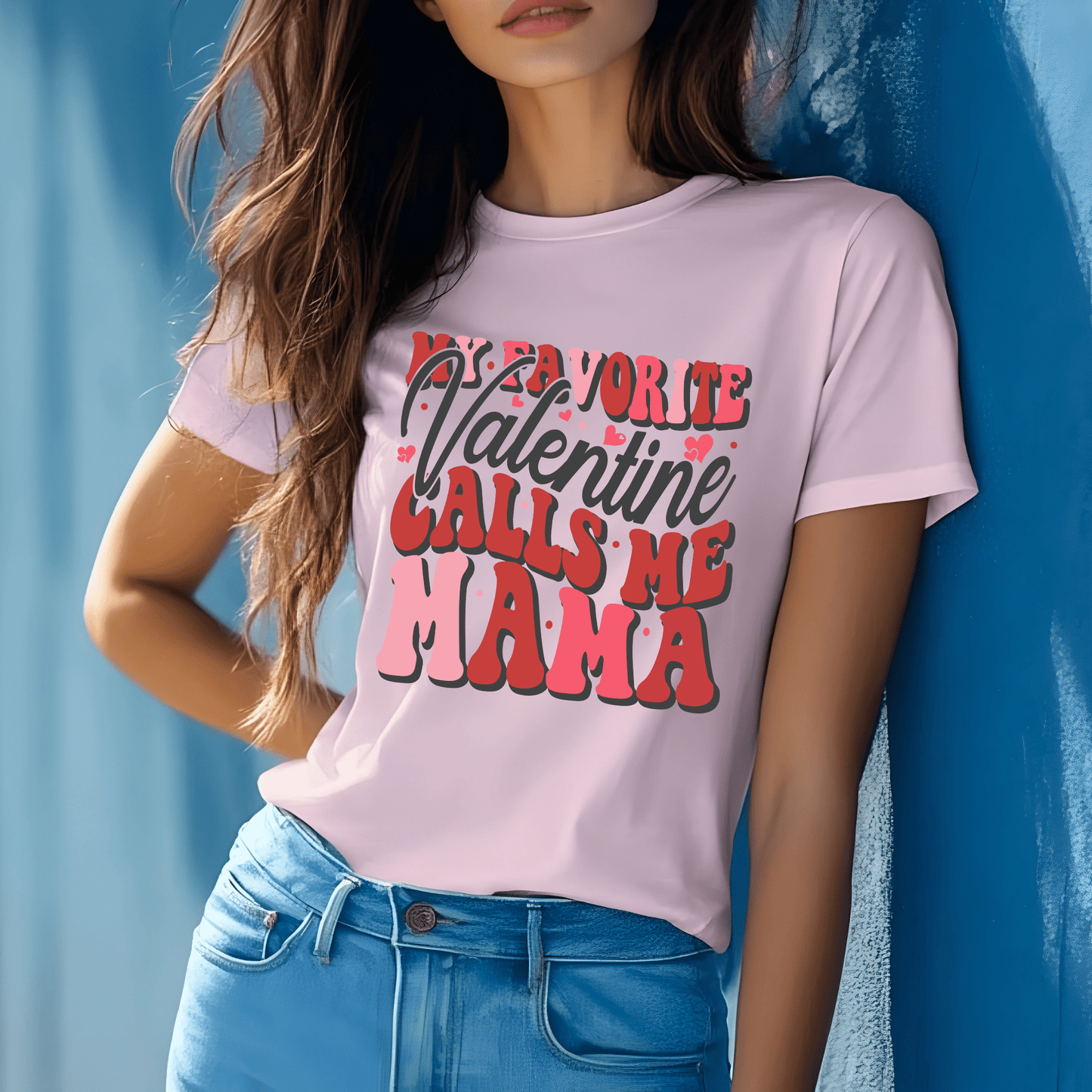 Ink and Charms Designs Sweatshirt T-shirt / Pink / S My Valentine Calls me Mama T-shirt, Sweatshirt