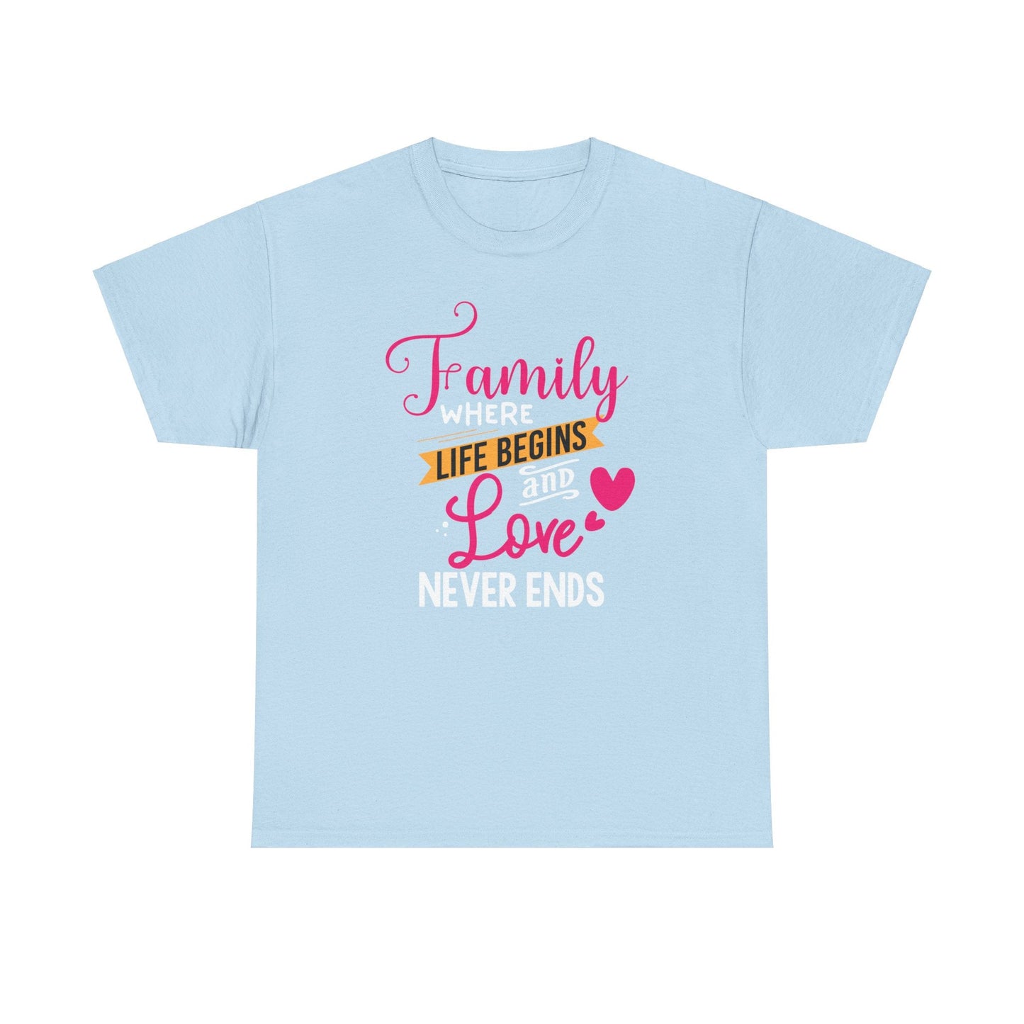 Ink and Charms Designs T-Shirt Light Blue / S Family Love Unisex Tee