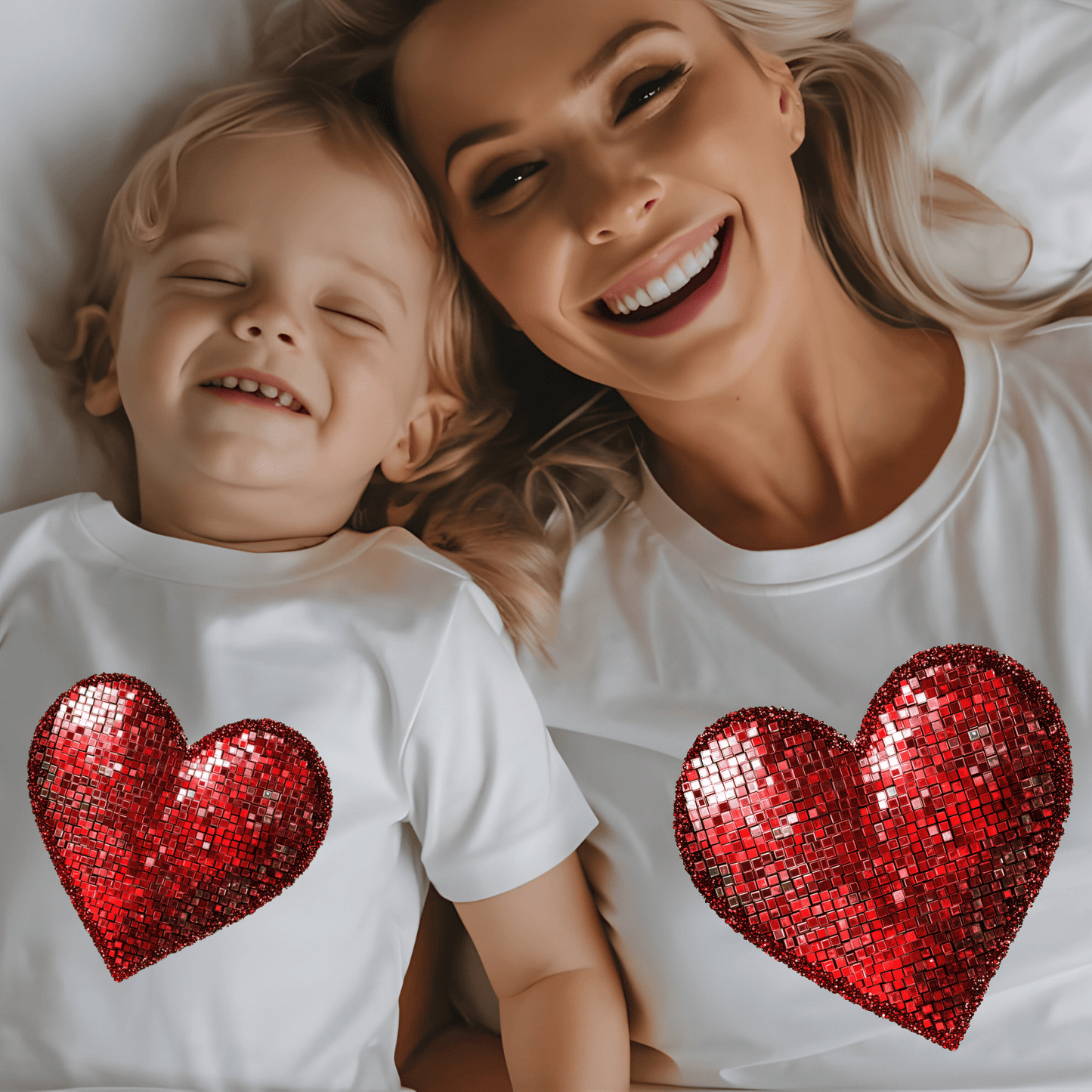 Ink and Charms Designs T-Shirt White / 3XL Glitter Heart T-Shirt