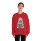 Personalized Teacher Christmas Crewneck Sweatshirt - Christmas Tree and Pencils Design