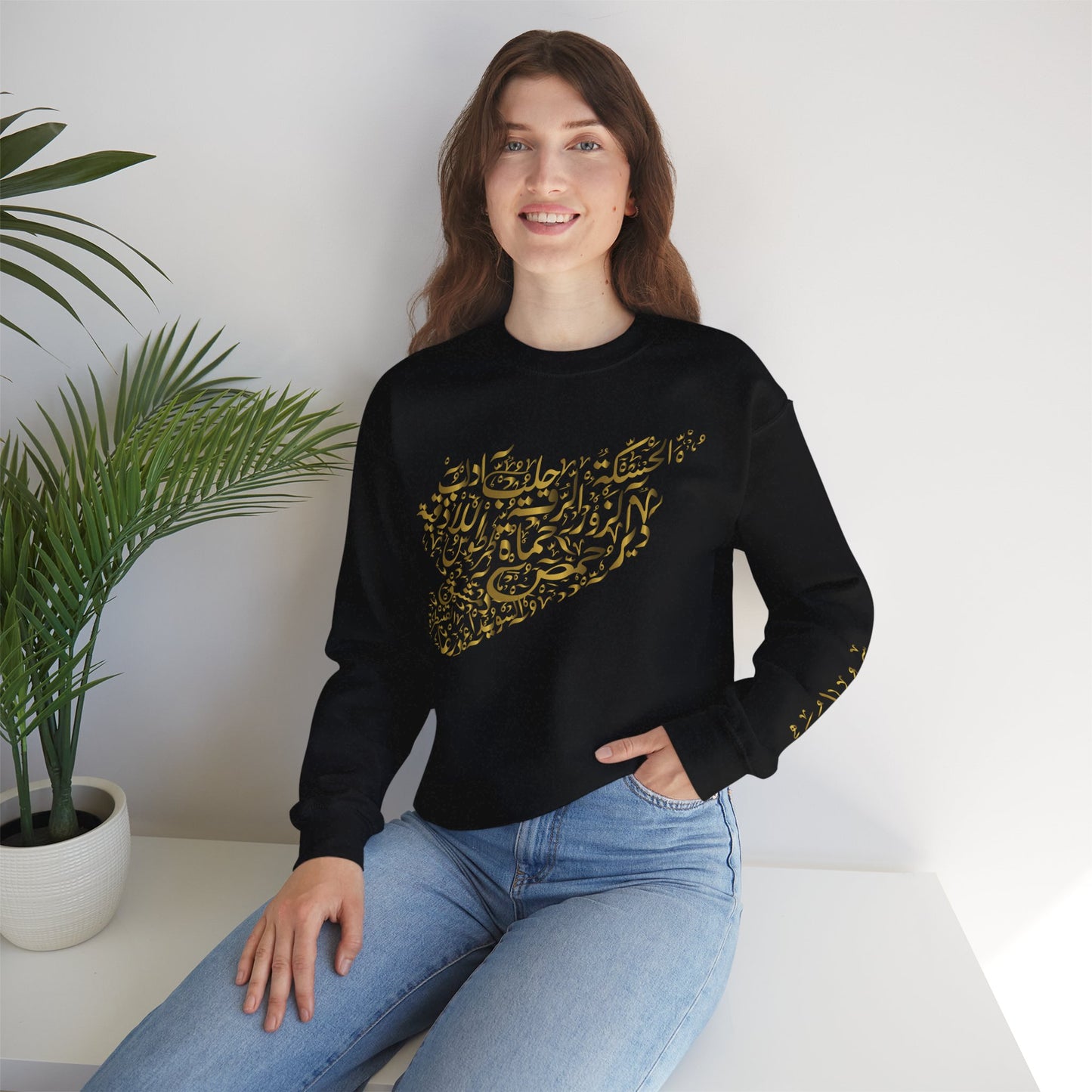 Crewneck Sweatshirt - Syria map with cities