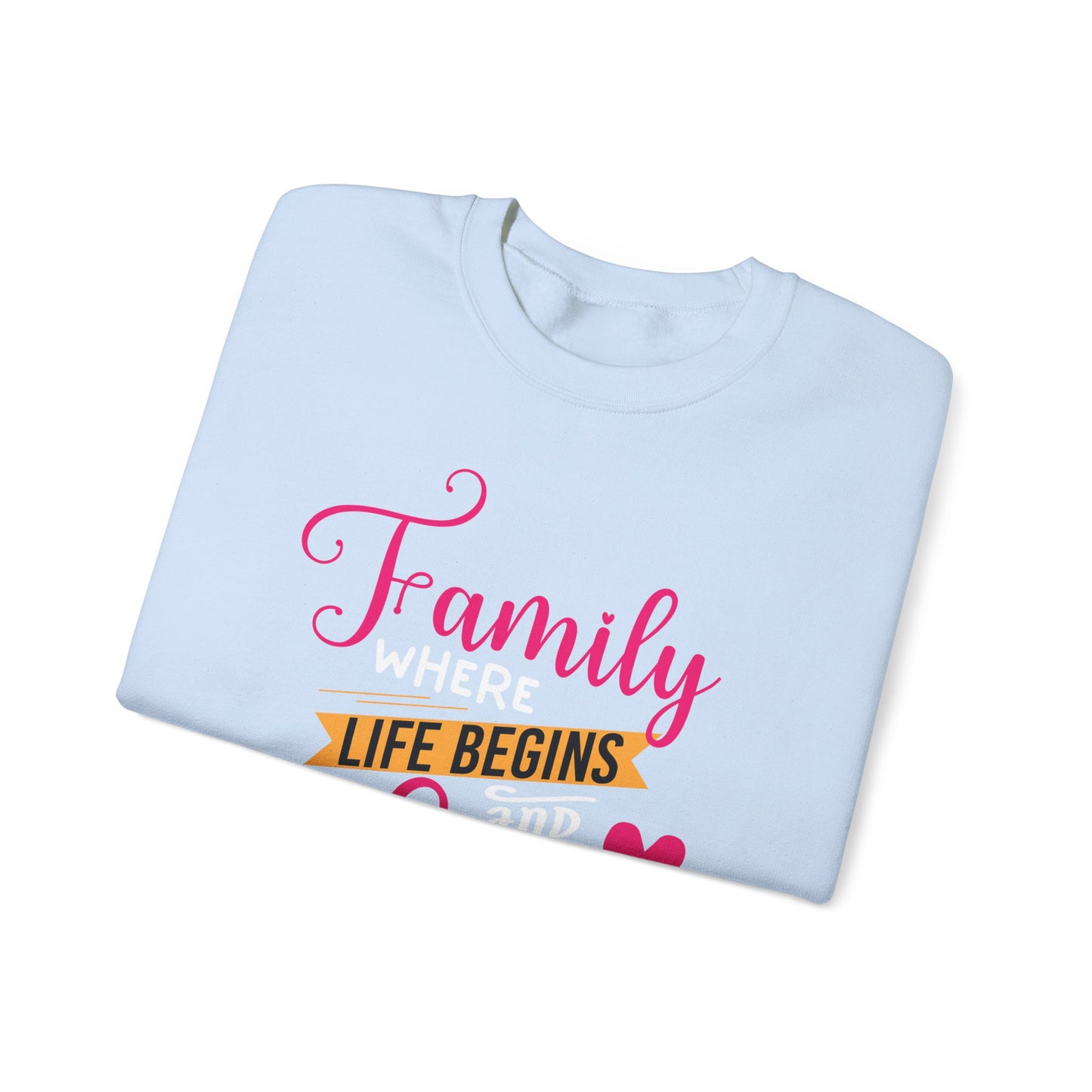 Heavy Blend™ Crewneck Sweatshirt  features family love