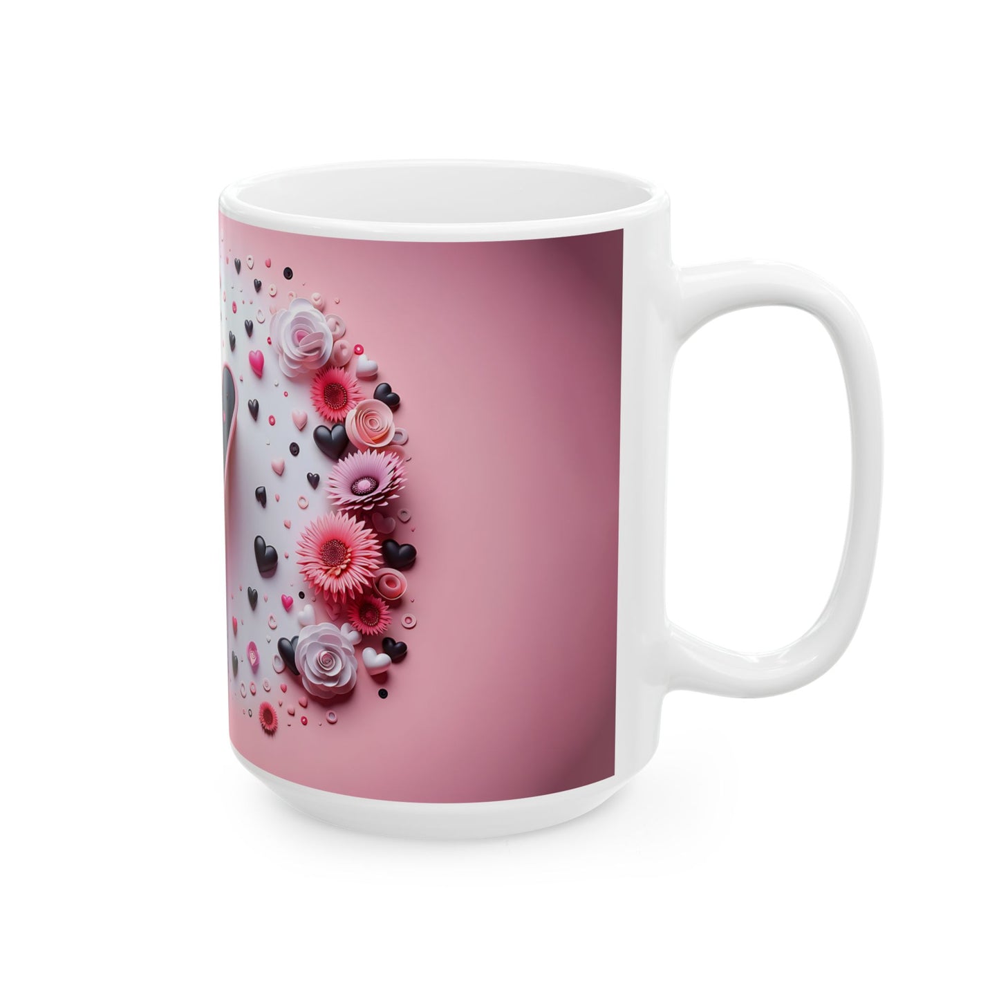 🌸 Personalized Floral Letter Mug 🌸, (11oz, 15oz)