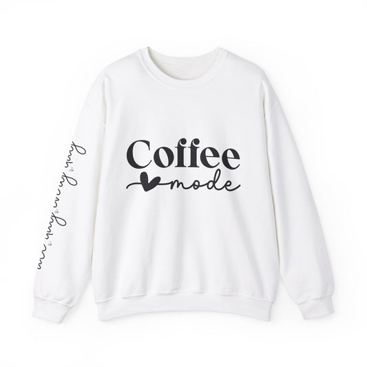 Coffee Mode Heavy Blend Crewneck Sweatshirt