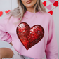 Glitter Heart Valentine’s Day Sweatshirt