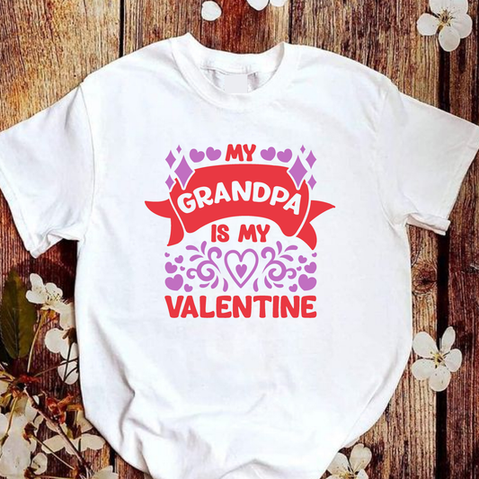 "My Grandpa is My Valentine" - Kids' T-shirt