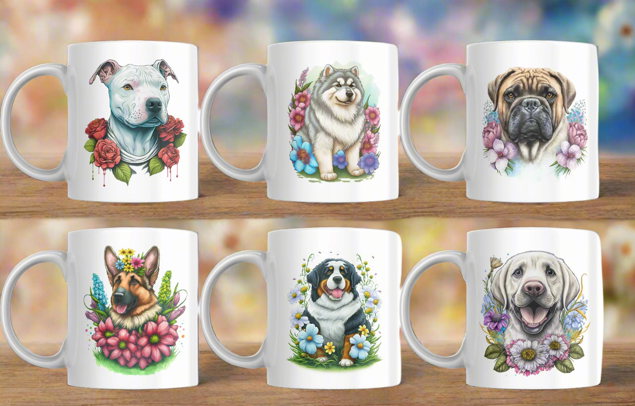 🐶🌸 Paws &amp; Petals Perfection! 🌸🐶-Mug