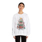 Personalized Teacher Christmas Crewneck Sweatshirt - Christmas Tree and Pencils Design