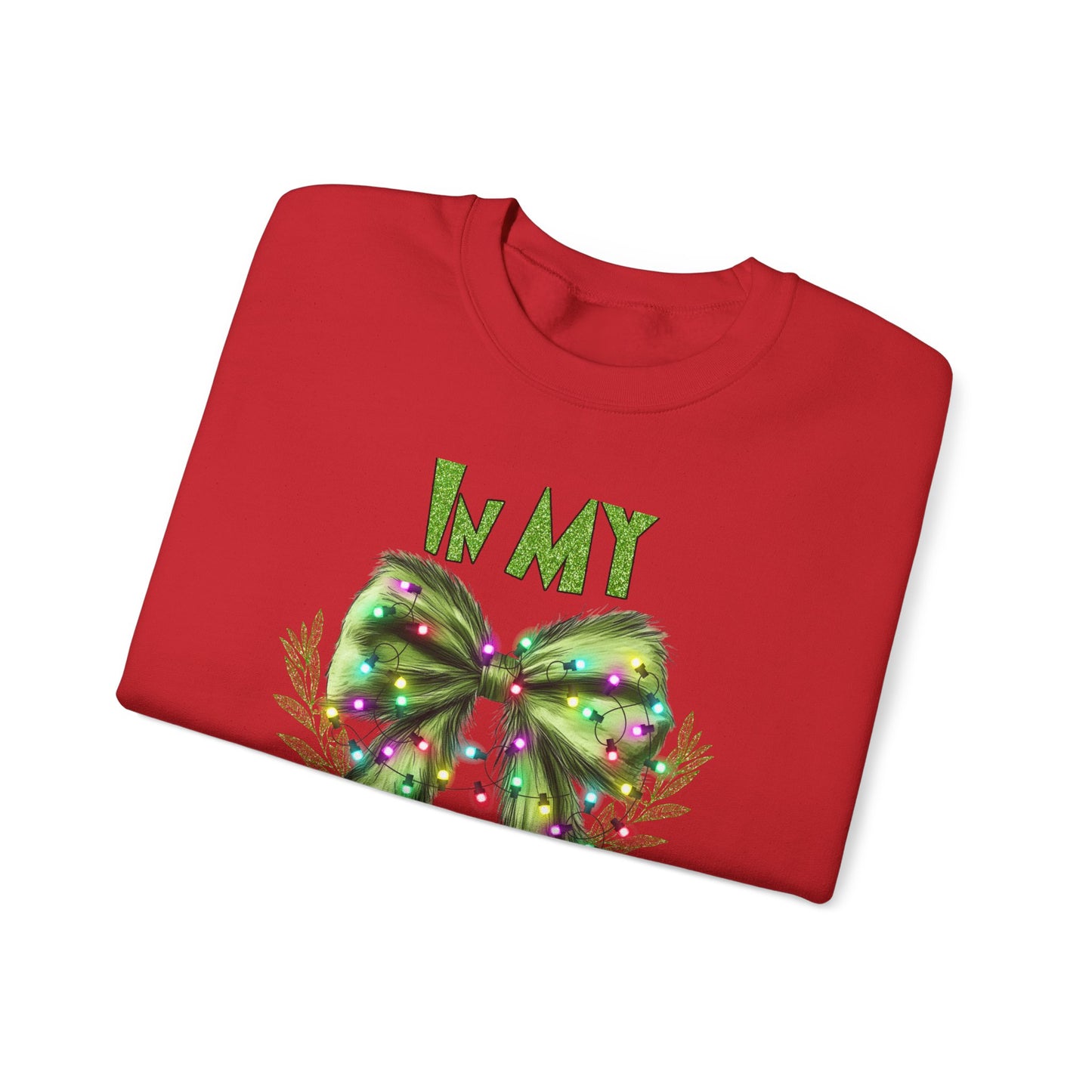 Grinch bow sweatshirt