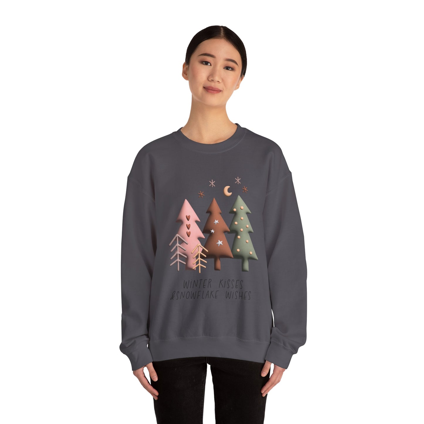 Winter kisses and snowflake wishes Unisex Sweatshirt