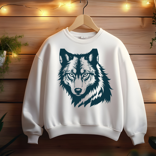 Fierce and Majestic Wolf Head Design