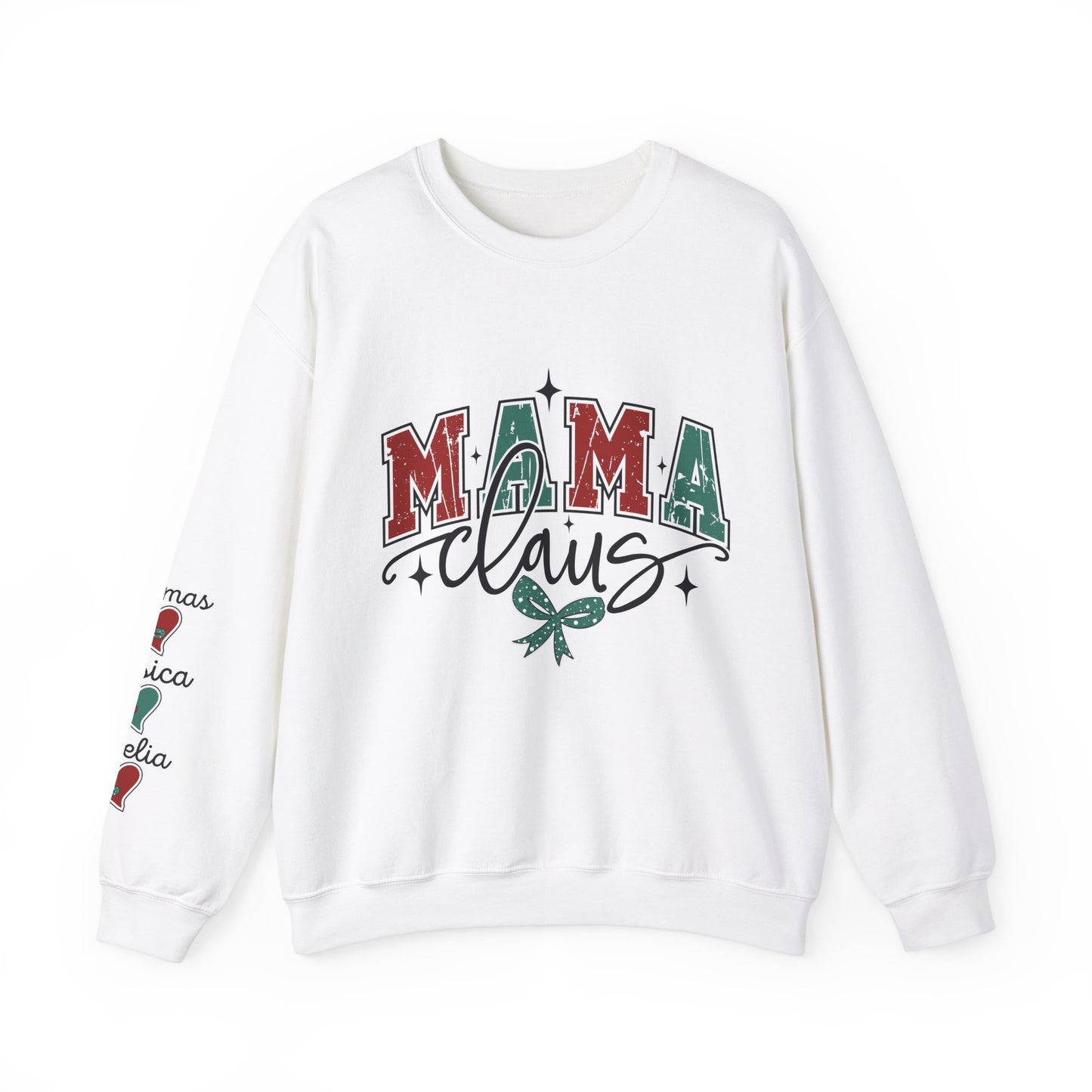 Crewneck Sweatshirt Mama Clause Design with Kids' Names