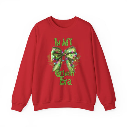 Grinch bow sweatshirt