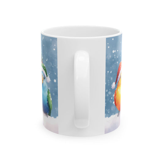 Christmas Birds Ceramic Mug