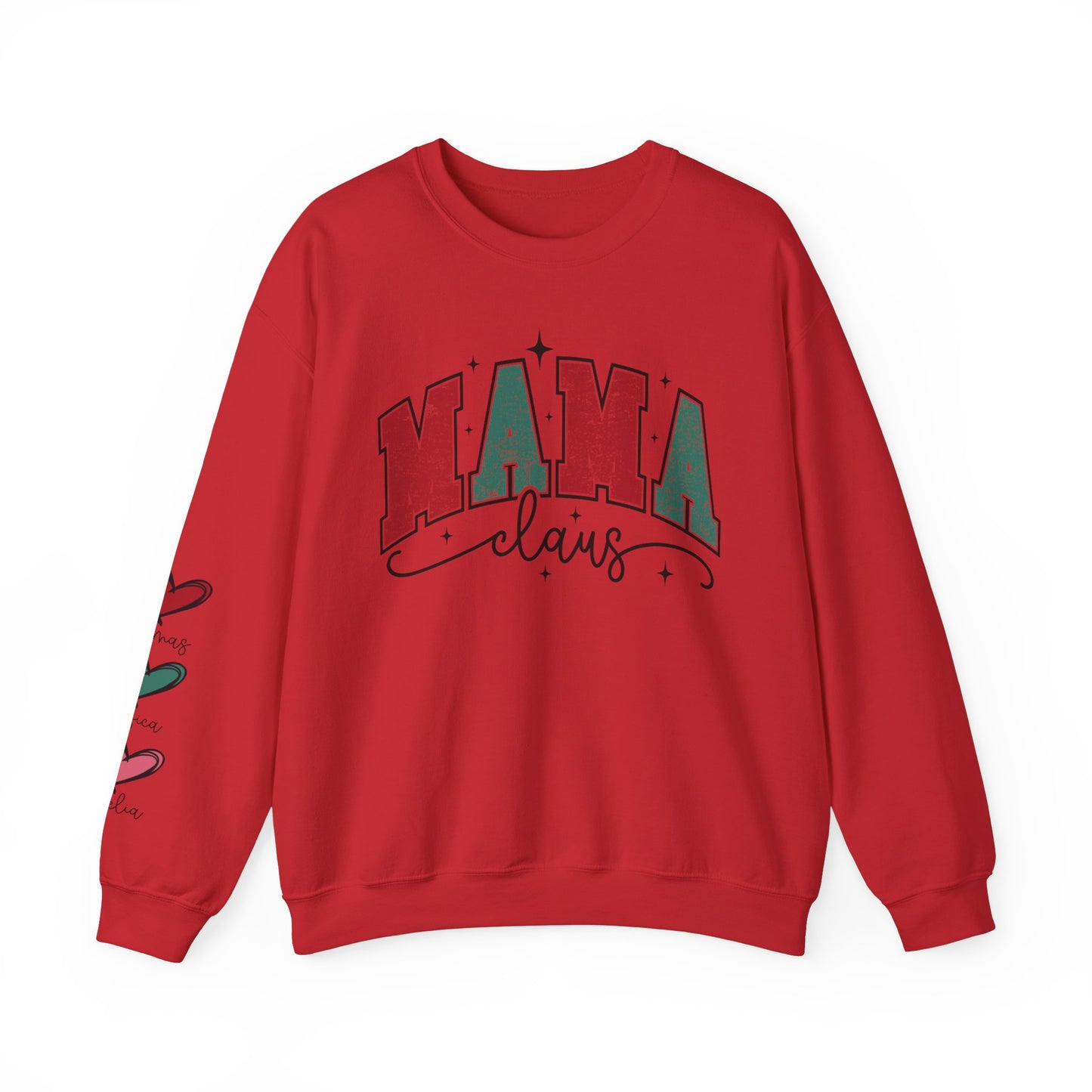 Crewneck Sweatshirt Mama Clause Design with Kids' Names