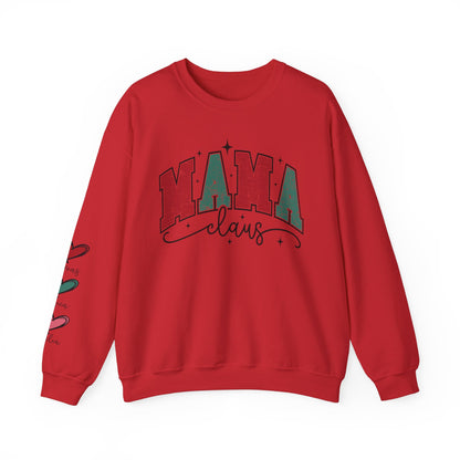 Crewneck Sweatshirt Mama Clause Design with Kids' Names