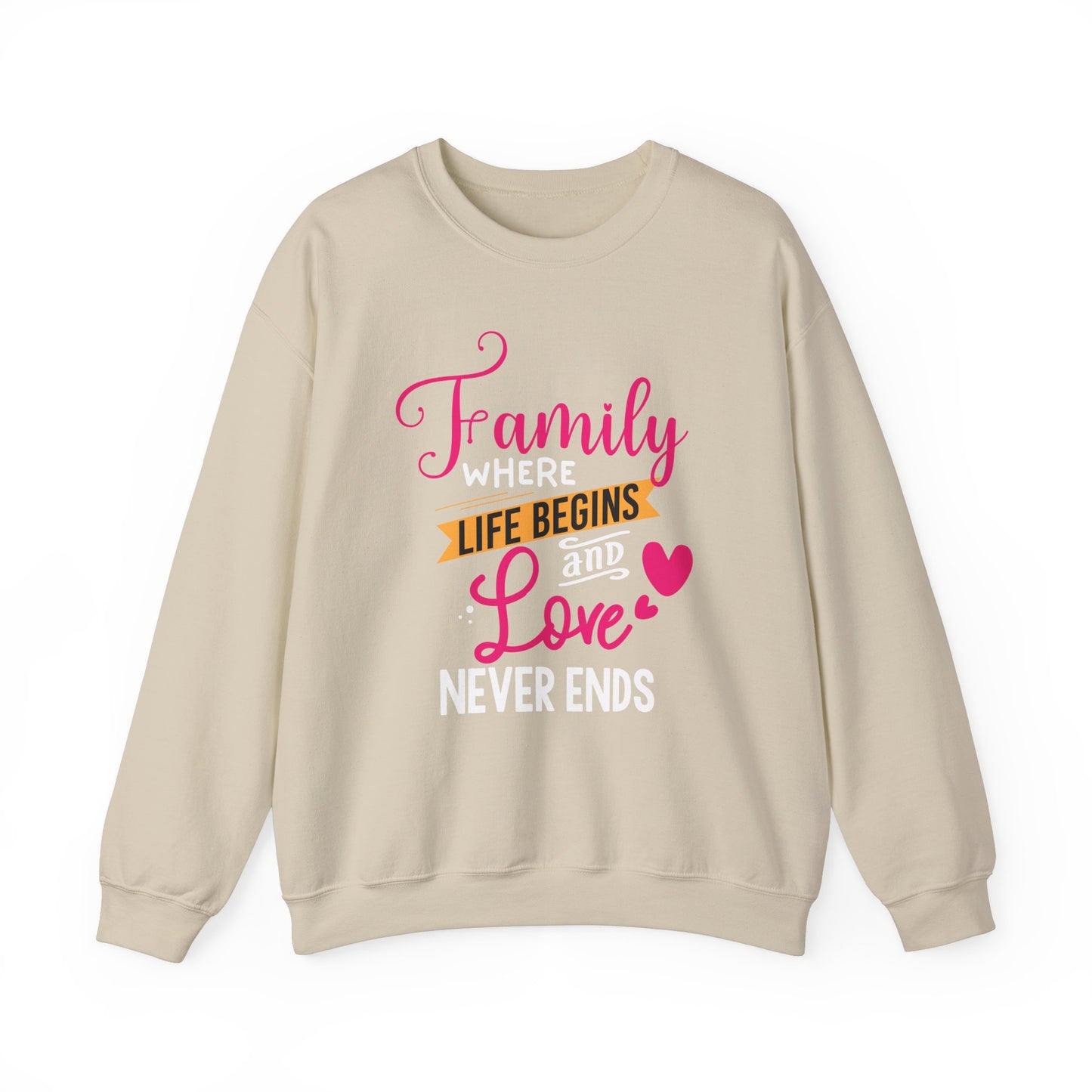 Heavy Blend™ Crewneck Sweatshirt  features family love