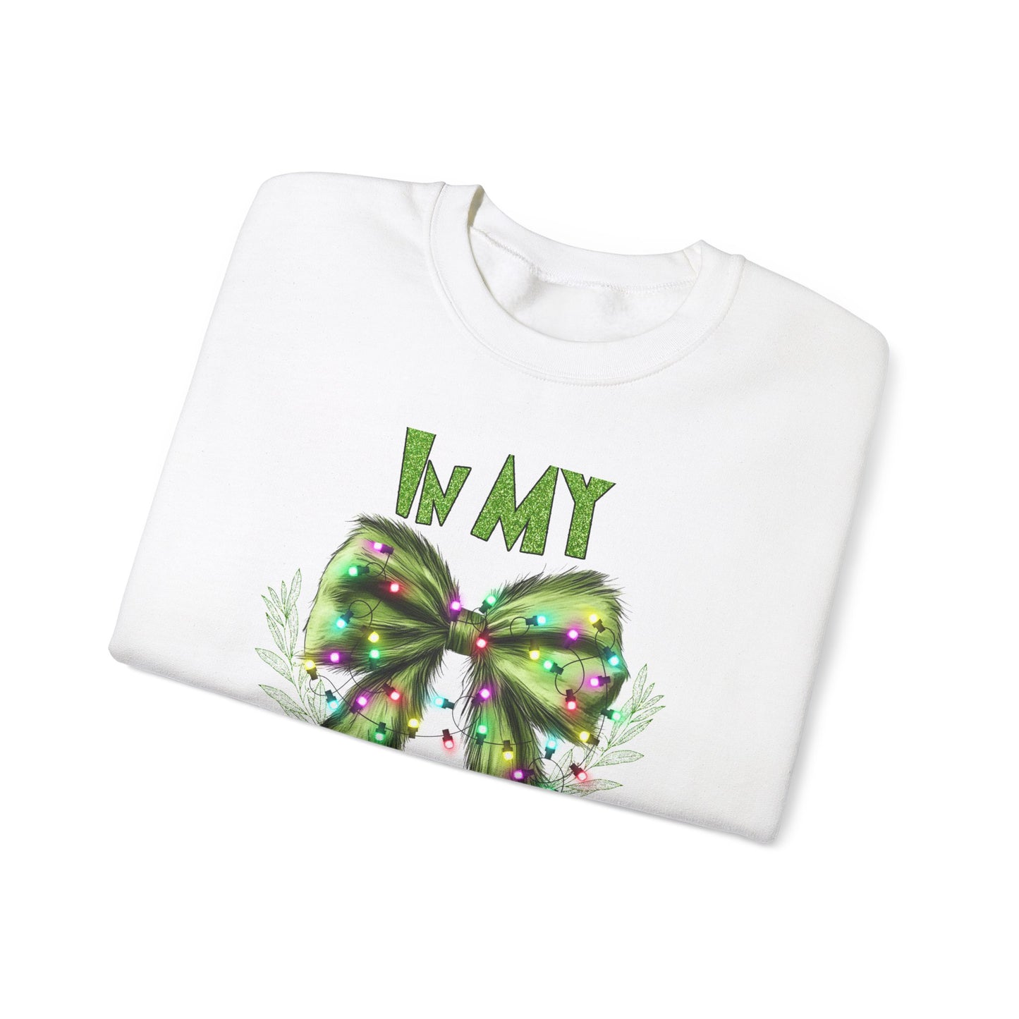 Grinch bow sweatshirt