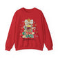 Teacher Christmas Crewneck Sweatshirt - Christmas Tree and Pencils Design