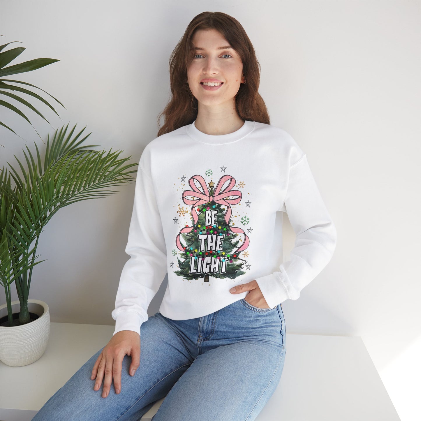 Christmas Tree Bow Crewneck Sweatshirt