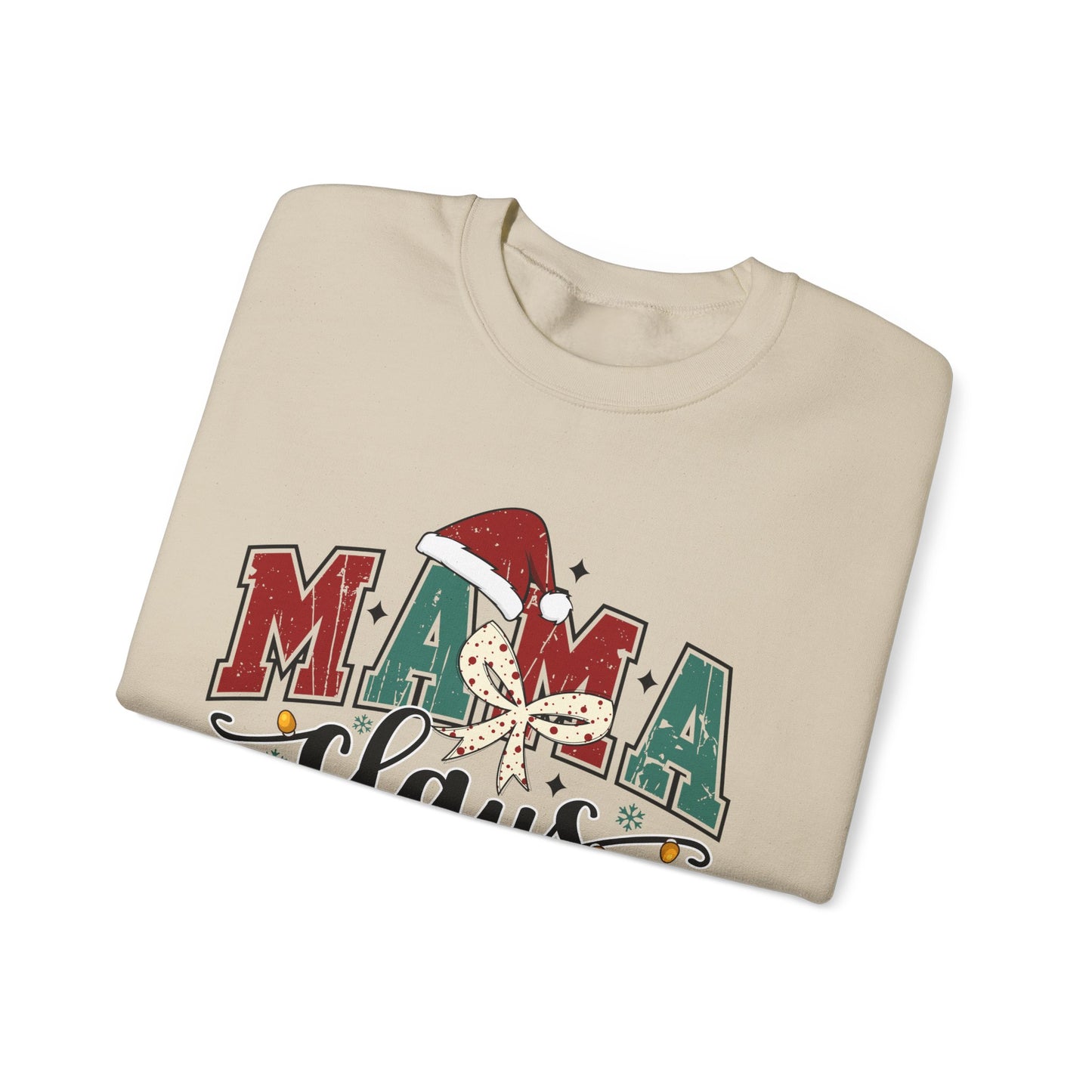 Crewneck Sweatshirt Mama Clause Design with Kids' Names