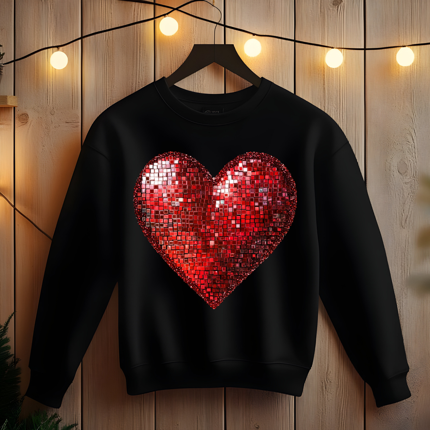 Glitter Heart Valentine’s Day Sweatshirt