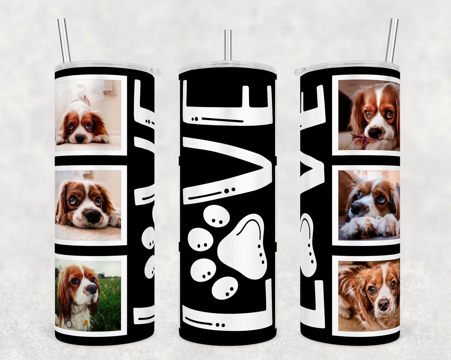 Tumbler with Dog Photos for Dog Lovers