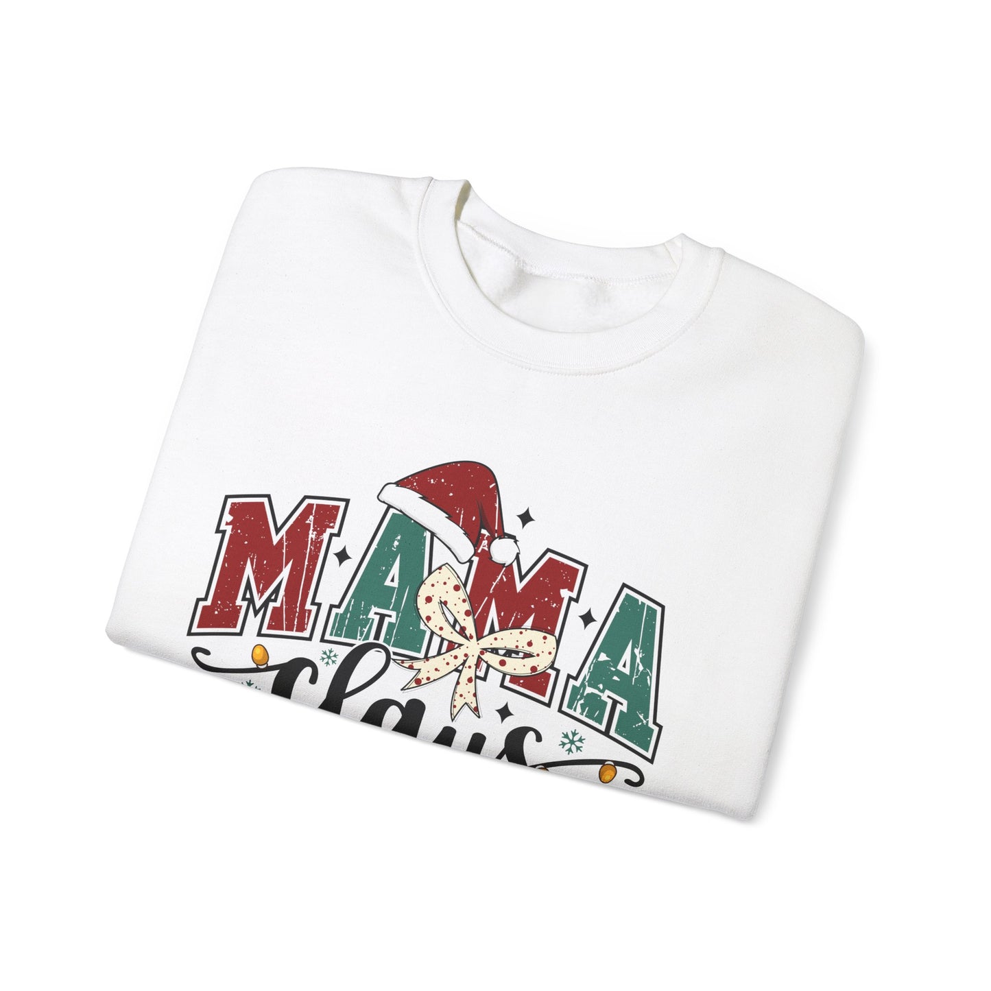 Crewneck Sweatshirt Mama Clause Design with Kids' Names