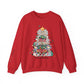 Personalized Teacher Christmas Crewneck Sweatshirt - Christmas Tree and Pencils Design