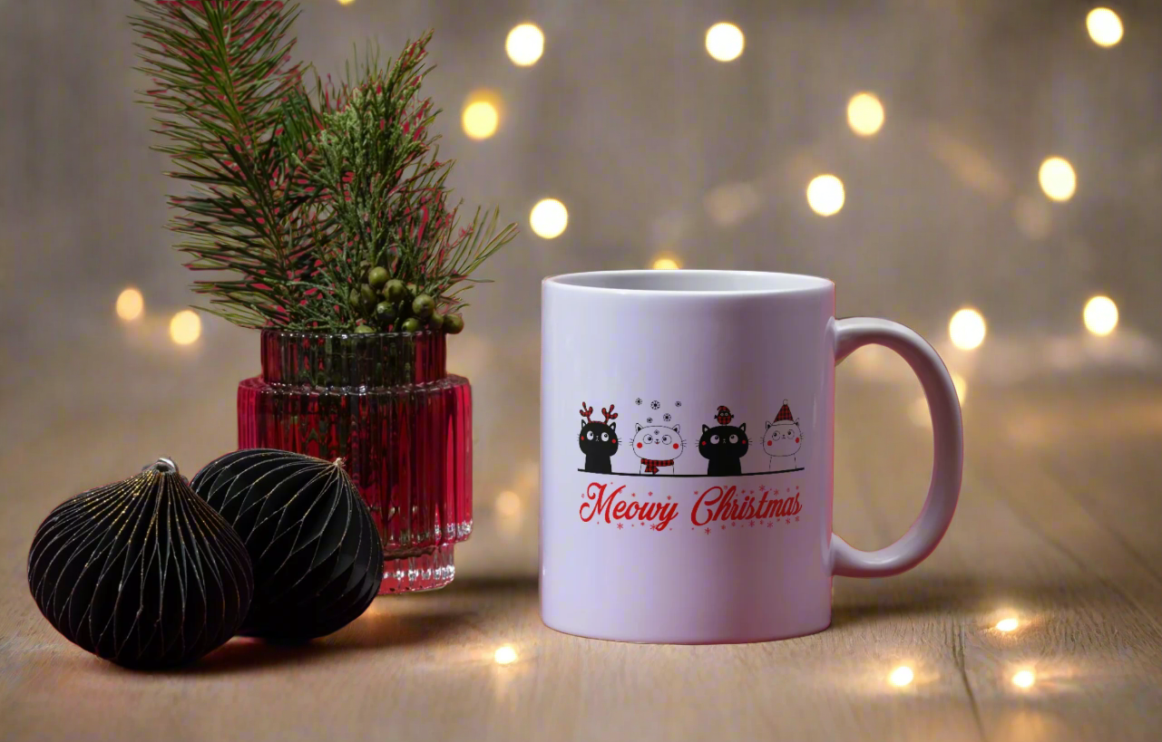 😻🎄 Meow-y Christmas Vibes! 🎄😻-Mug