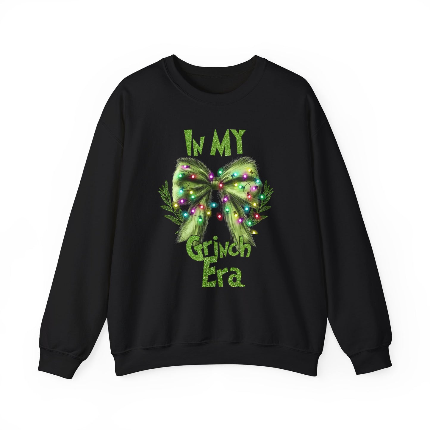 Grinch bow sweatshirt