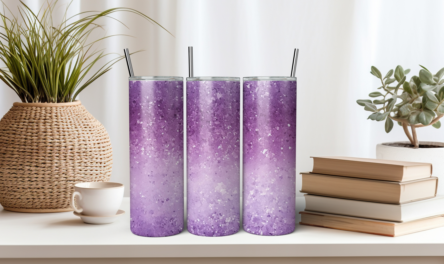 ✨ 20oz Purple Gradient Glitter Tumbler ✨