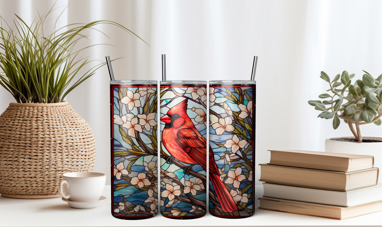 Red Bird - 20oz Straight Skinny Tumbler