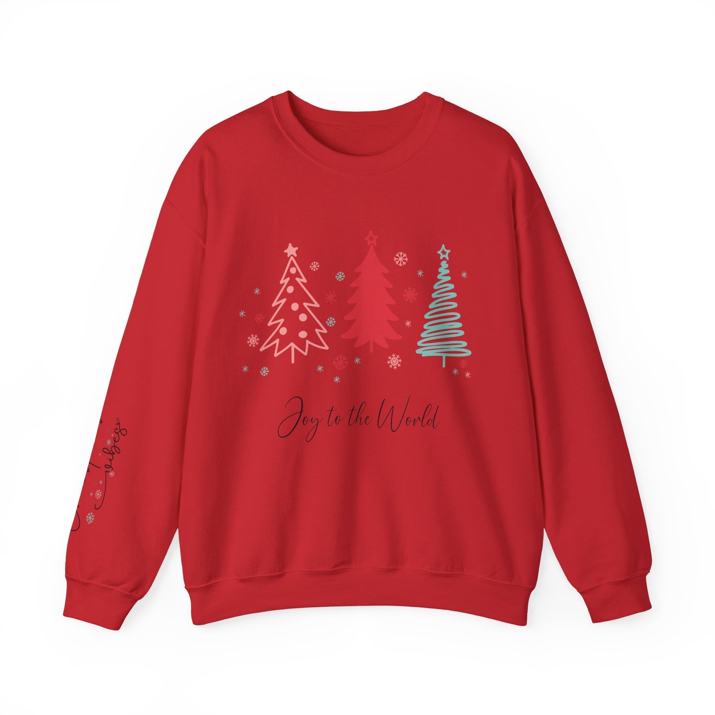 Christmas Joy Unisex Sweatshirt with Sleeve Print