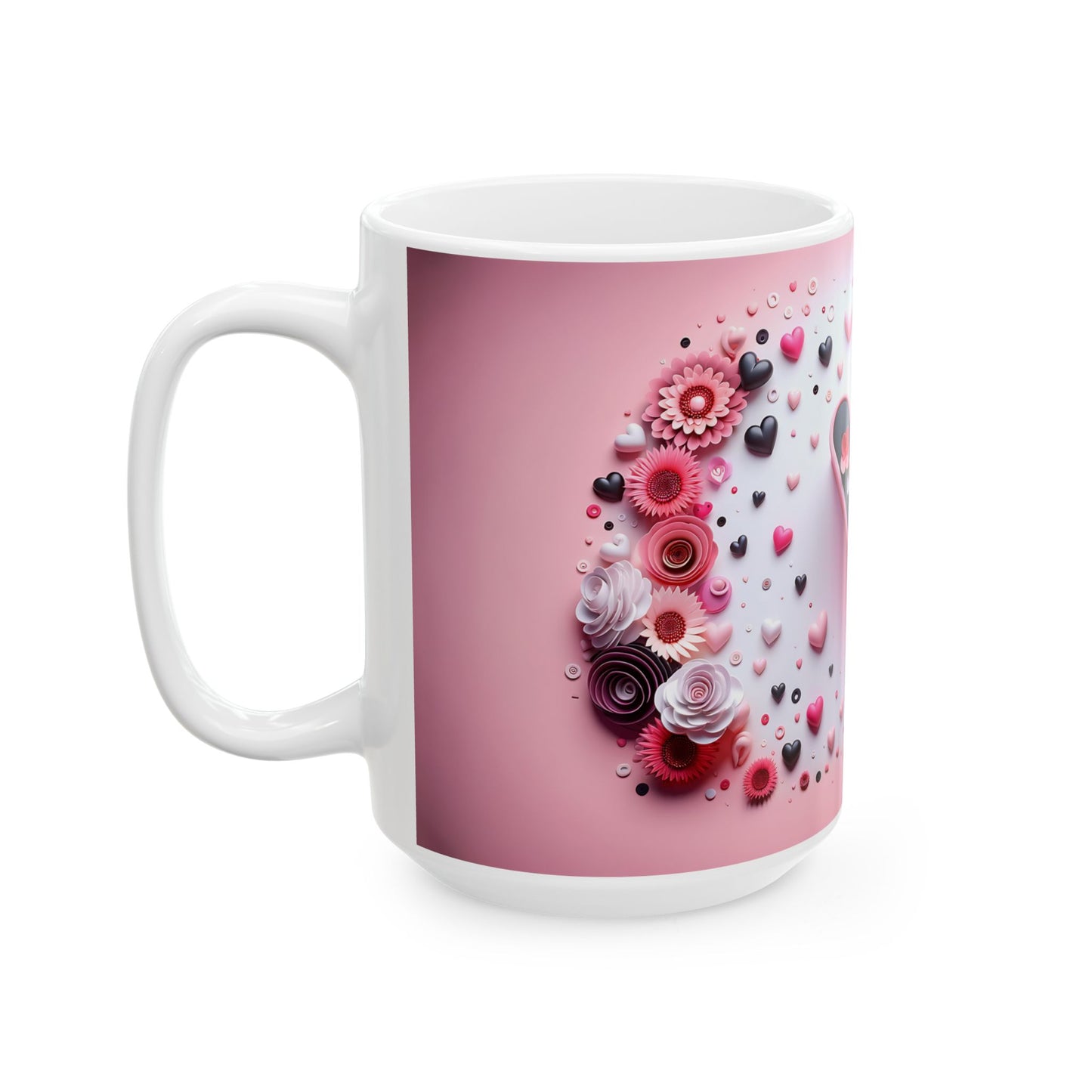 🌸 Personalized Floral Letter Mug 🌸, (11oz, 15oz)