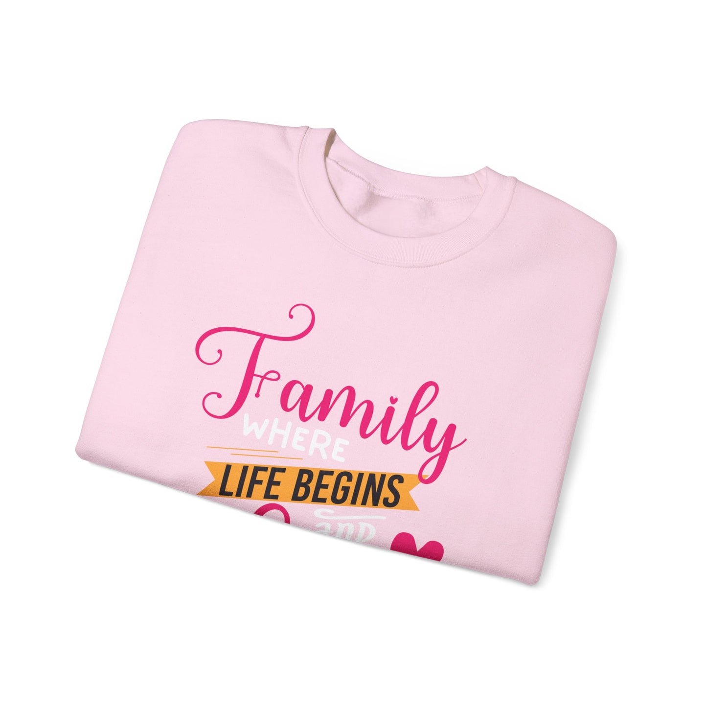 Heavy Blend™ Crewneck Sweatshirt  features family love