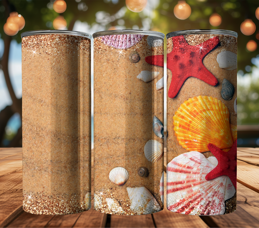 Beach Sands-20oz Straight Skinny Tumbler