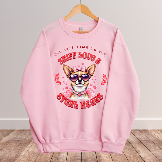 Dog's love Sweatshirt - Sniff Love and Steal Hugs