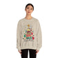 Teacher Christmas Crewneck Sweatshirt - Christmas Tree and Pencils Design