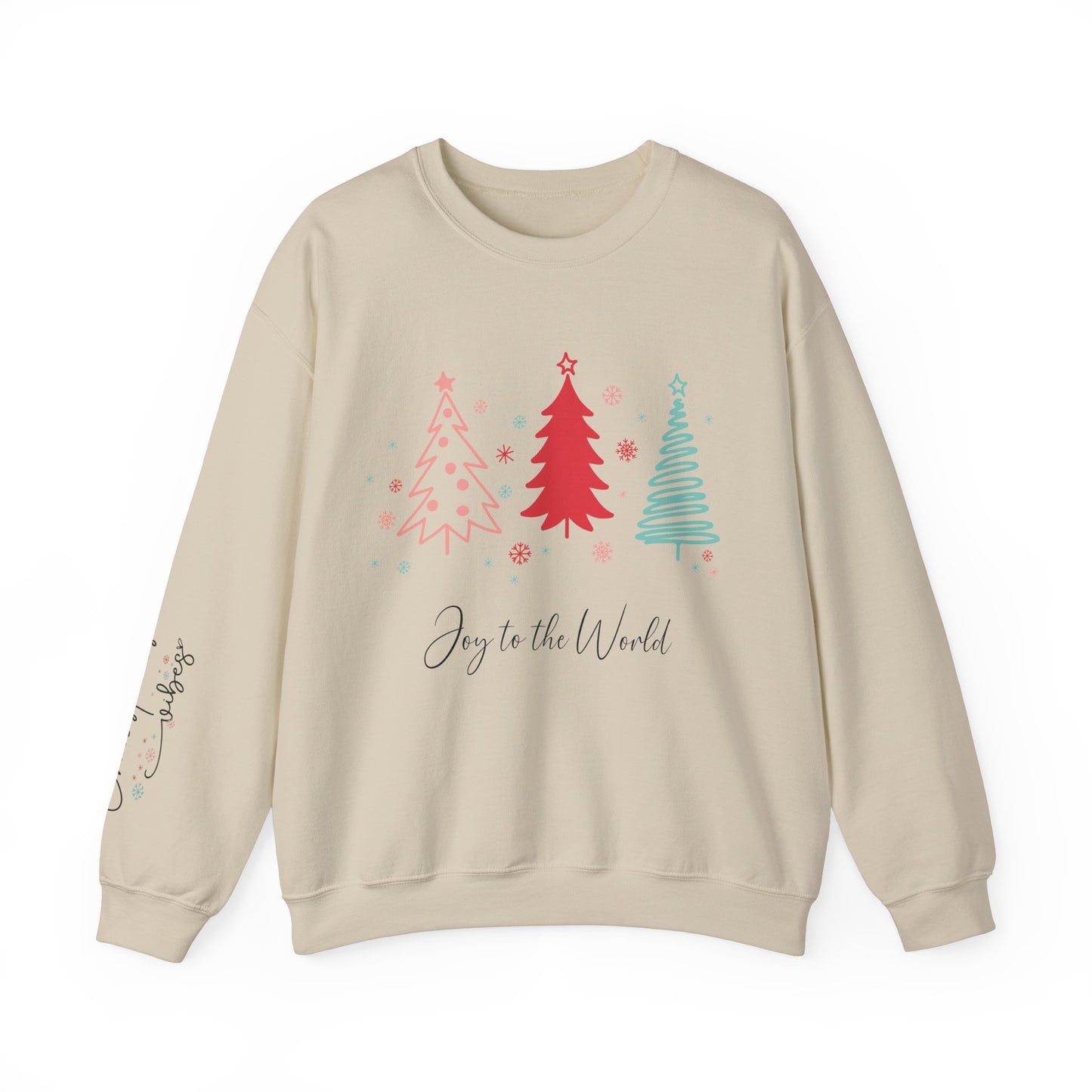 Christmas Joy Unisex Sweatshirt with Sleeve Print