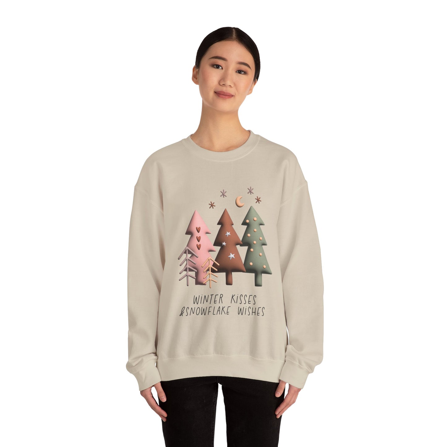 Winter kisses and snowflake wishes Unisex Sweatshirt