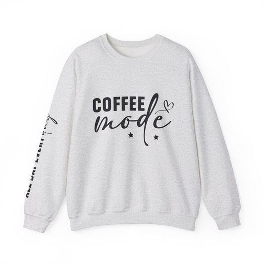 Coffee Mode Heavy Blend Crewneck Sweatshirt