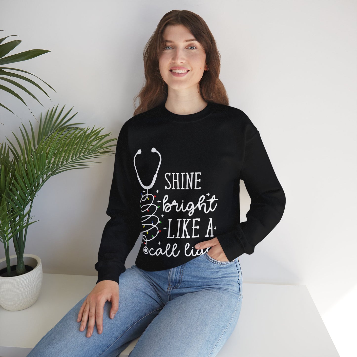 Medical Team Unisex Sweatshirt - Shine Bright Call Light Design