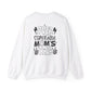 Crewneck Sweatshirt Overstimulated Moms Club Side Front and Back Design