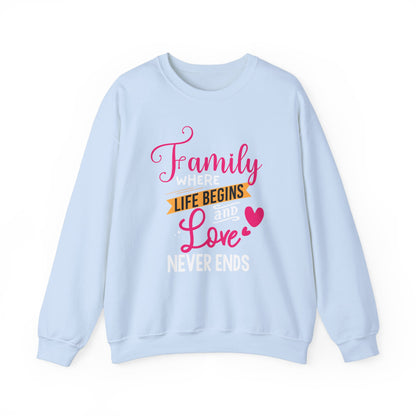 Heavy Blend™ Crewneck Sweatshirt  features family love