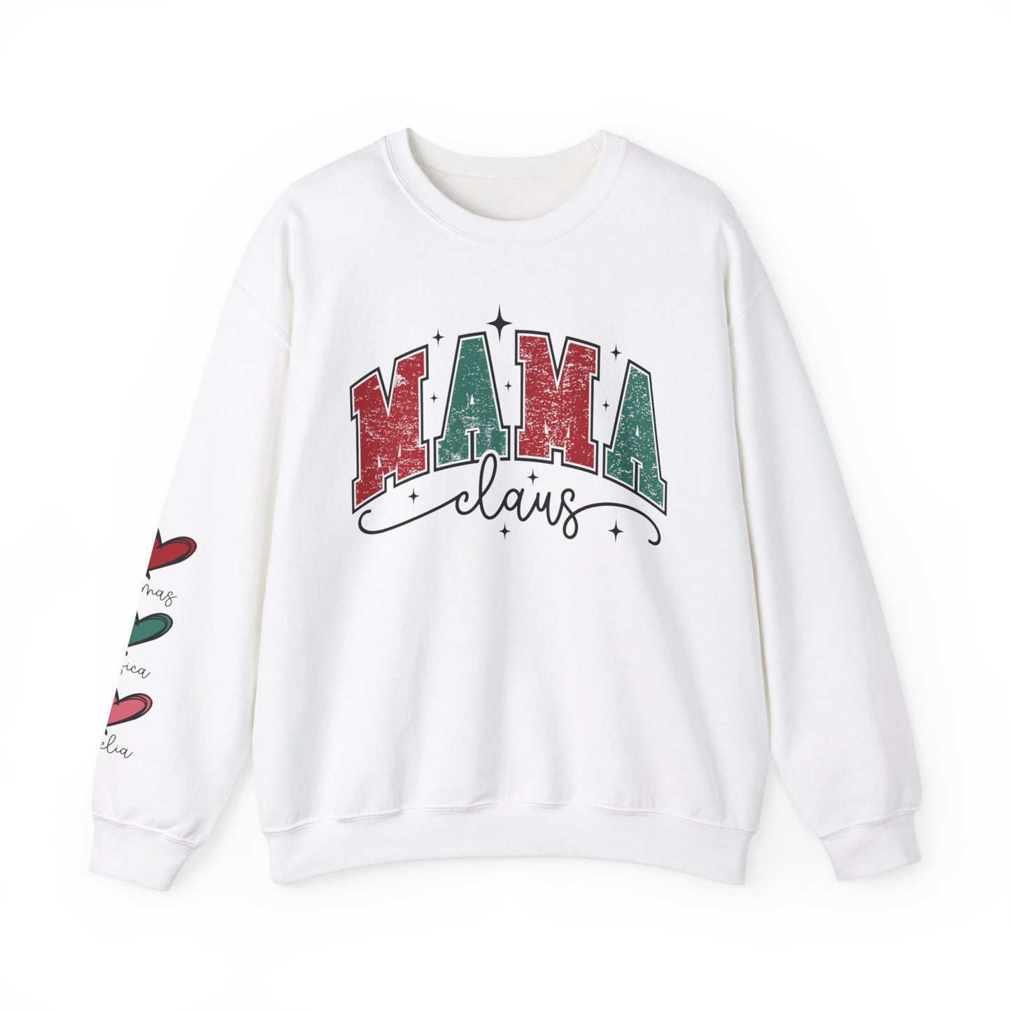 Crewneck Sweatshirt Mama Clause Design with Kids' Names