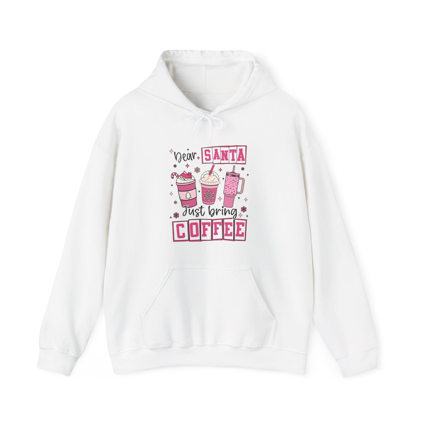 Coffee Lover Hoodie - Dear Santa Just Bring Coffee