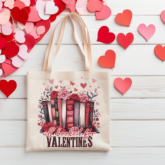 "All Booked for Valentine's"- Tote Bag