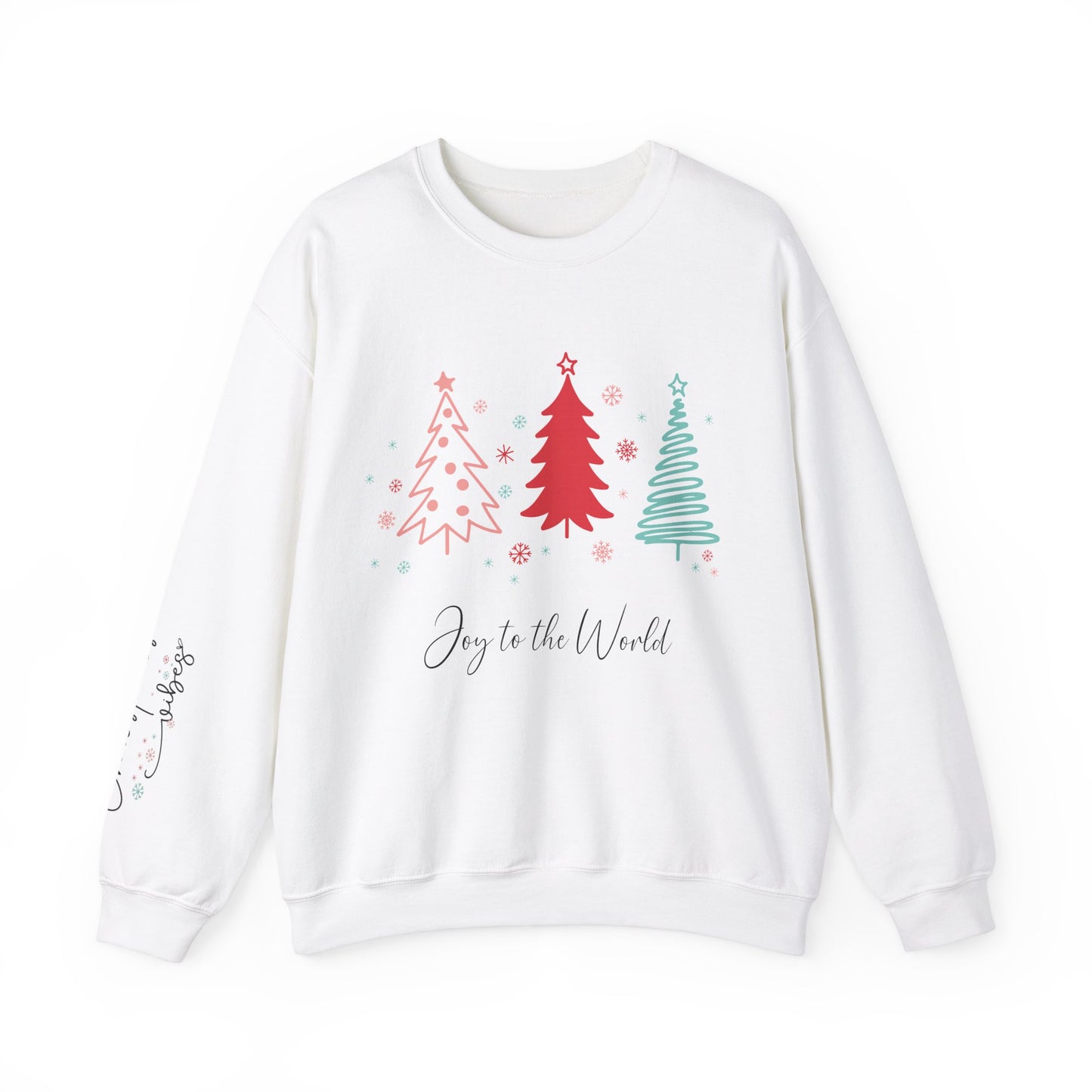 Christmas Joy Unisex Sweatshirt with Sleeve Print