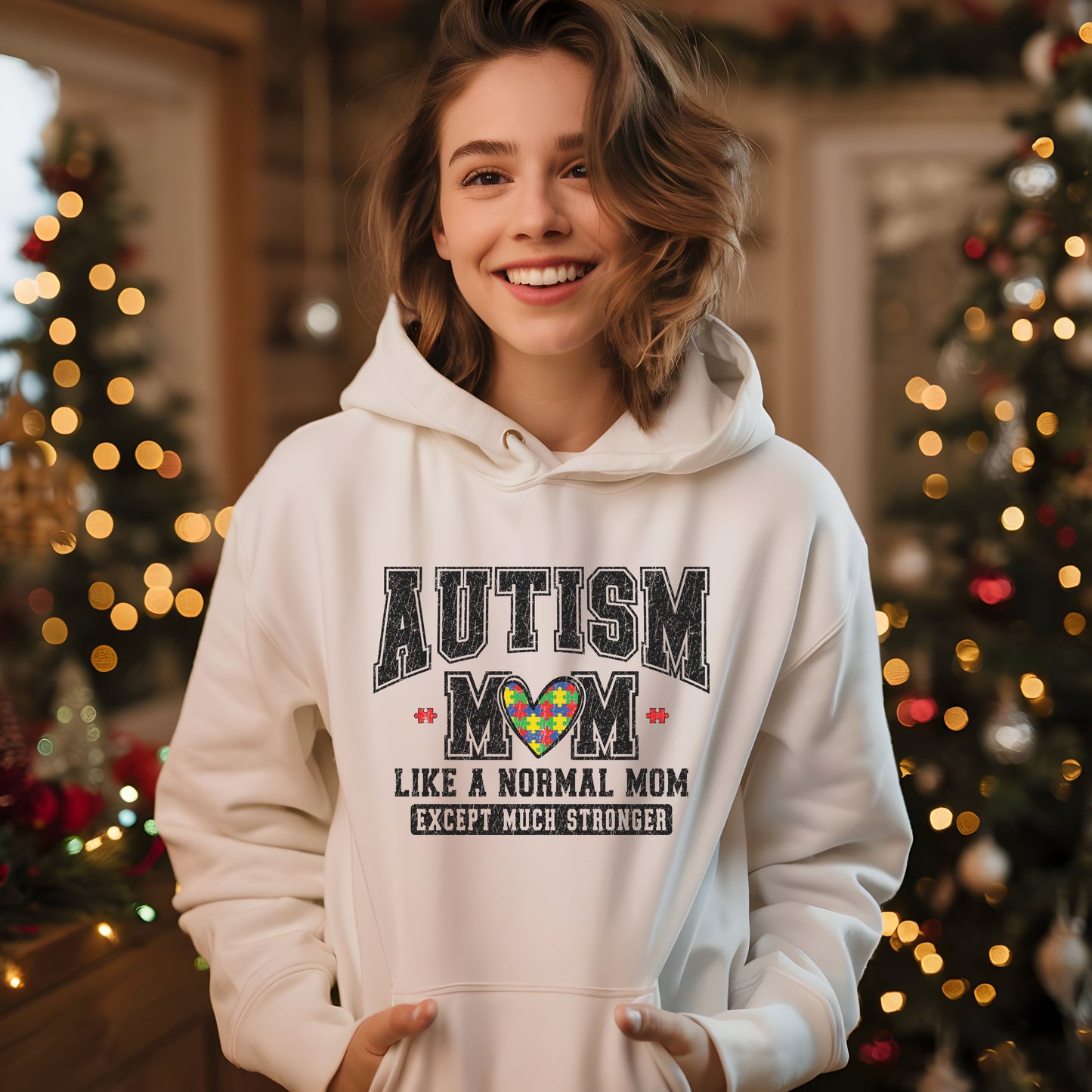 Autism Mom Hoodie - Much Stronger Design